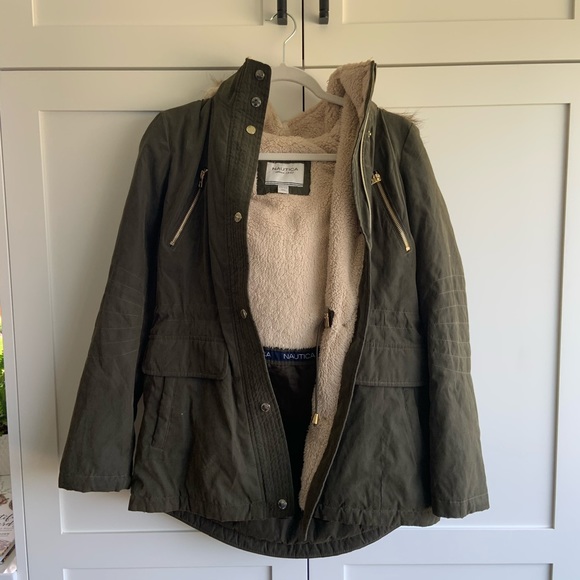 Army Green Winter Coat - Picture 2 of 6